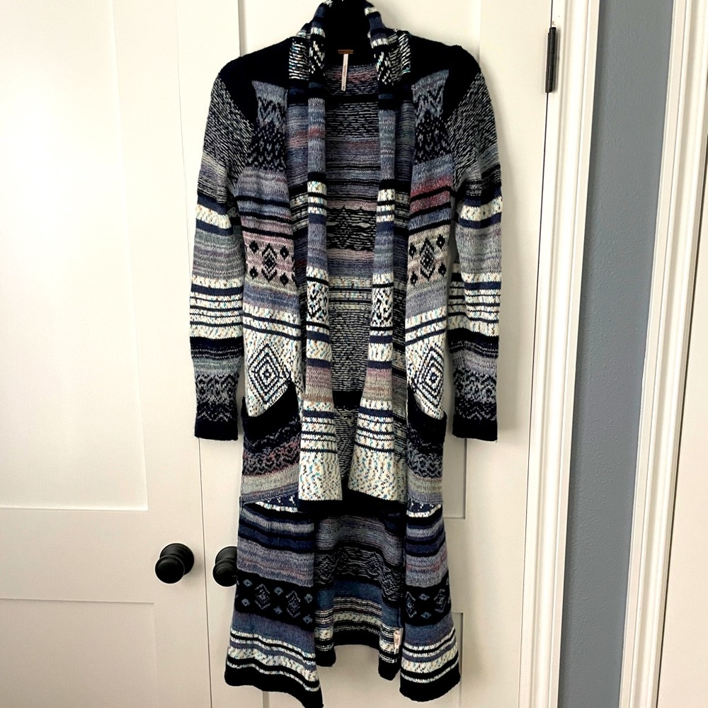 Free People Long cardigan with pockets